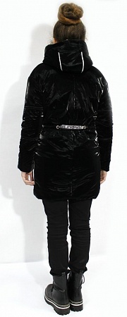 Куртка для девочки Эврика М-789 серебро/черный