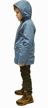 Куртка для мальчика Эврика М-793 серо-голубой