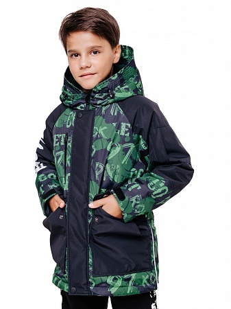 Куртка-парка для мальчика Батик "Уилл" зеленый